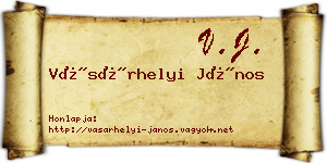 Vásárhelyi János névjegykártya